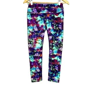 Athleta Sonar Capri Leggings Womens Small Tall ST Floral Fade Style 438849